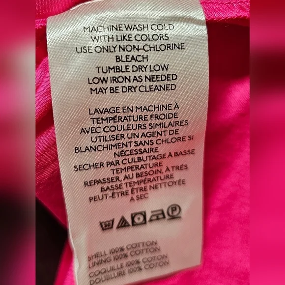 By Anthropologie Women's Puff-Sleeve Romper w Pockets, Fuchsia Hot Pink - Picture 13 of 13